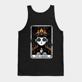 The Ember Emperor Burn Flame Funny Tarot Card Pun Horoscope Tank Top